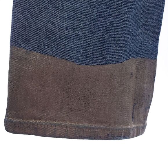 Rag and Bone Ankle Cigarette Womens Size 28 Blue Gold Metallic Dip Hem - Picture 11 of 16